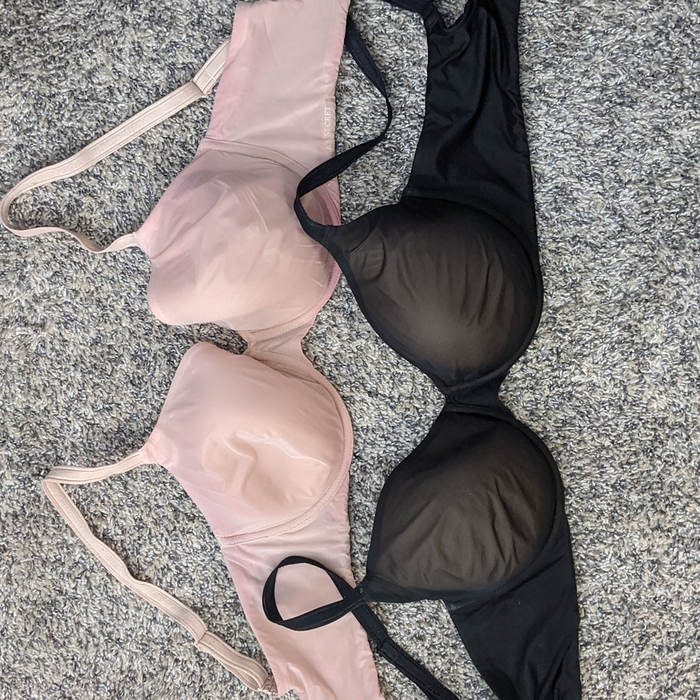 2 Victoria secret angelight perfect coverage bras size 36dd